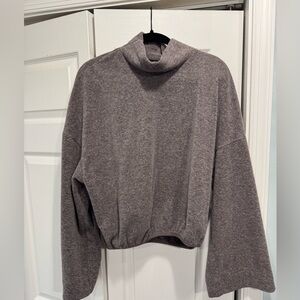 Beyond Yoga *Muted Purple Mock Neck Sweater w/ Bell Sleeves